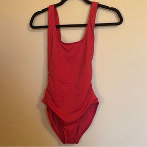 Andie Vibrant Red Swimwear Cross Straps